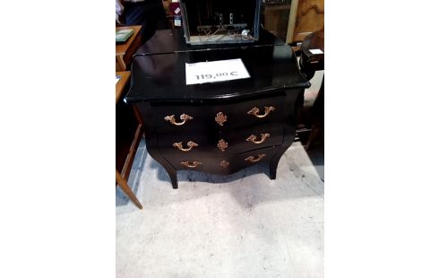 COMMODE NOIRE 3 TIROIRS