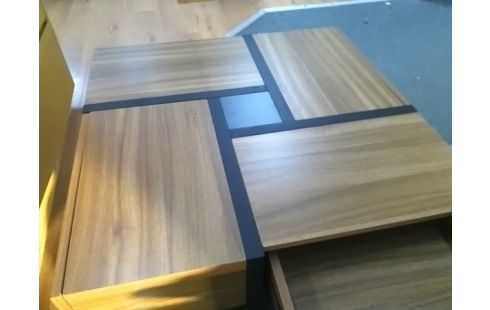 TABLE BASSE MARRON CARREE 4T