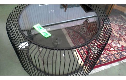 SALONTAFEL ROND ZW MET