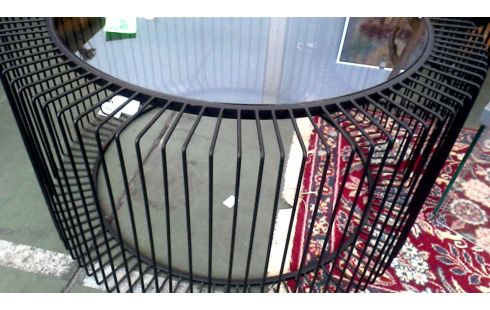 SALONTAFEL ROND ZW MET