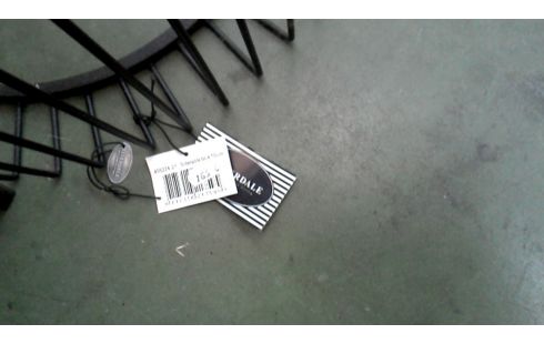 MESA DE SALÓN REDONDO ALTO NEGRO METAL TEÑIDO HIELO