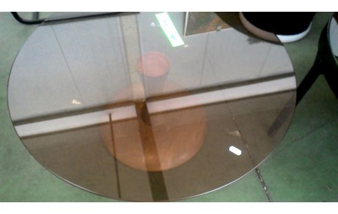 MESA DE SALÓN REDONDO, , MADERA TEÑIDO HIELO