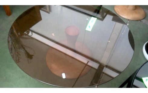 MESA DE SALÓN REDONDO, , MADERA TEÑIDO HIELO