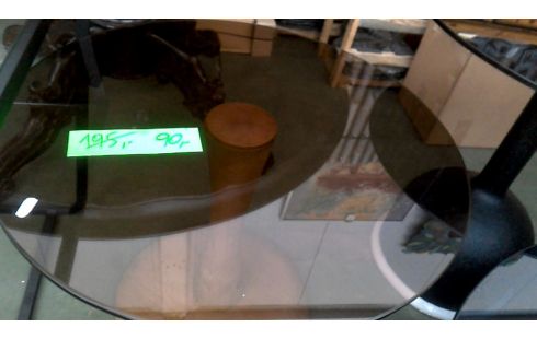 MESA DE SALÓN REDONDO, , MADERA TEÑIDO HIELO