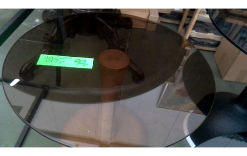 MESA DE SALÓN REDONDO, , MADERA TEÑIDO HIELO