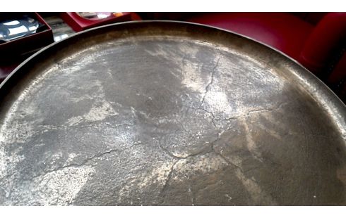 MESA DE SALÓN REDONDO COBRE