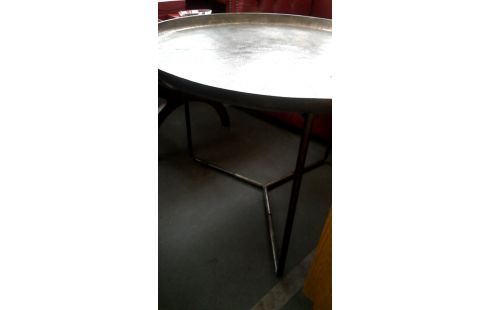 MESA DE SALÓN REDONDO COBRE