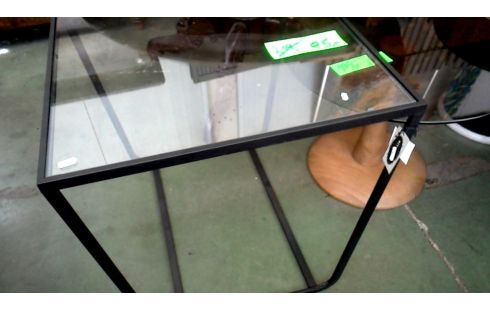 ANRICHTE 1 QUADRATISCH SCHWARZ METALL EIS