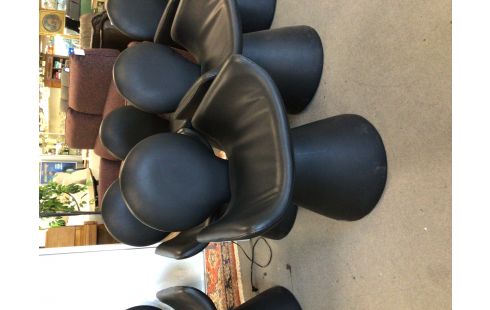 CHAISE STLYE YOUPI NOIR LOT DE 6