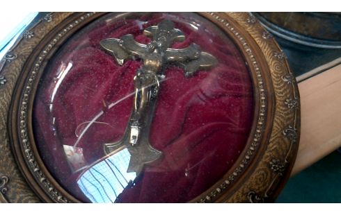 RAHMEN 1 OVAL, , KRUZIFIX GEWÖLBT EIS