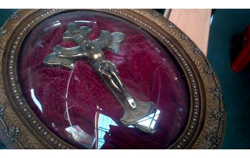 RAHMEN 1 OVAL, , KRUZIFIX GEWÖLBT EIS