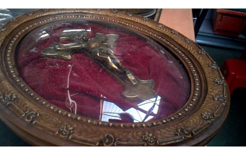 RAHMEN 1 OVAL, , KRUZIFIX GEWÖLBT EIS