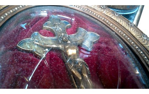 RAHMEN 1 OVAL, , KRUZIFIX GEWÖLBT EIS