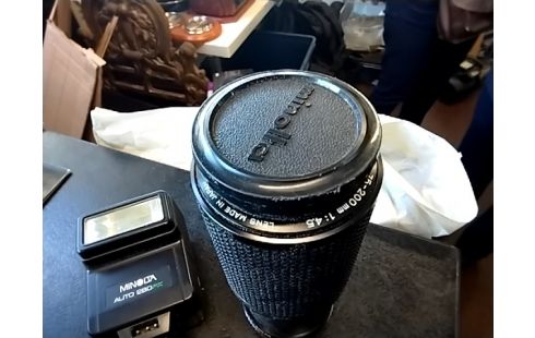 APPAREIL PHOTO MINOLTA  X700 + 2OBJECTIFS FLASH SACCOCHE