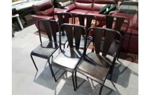 LOT DE 6 CHAISES EN MÉTAL