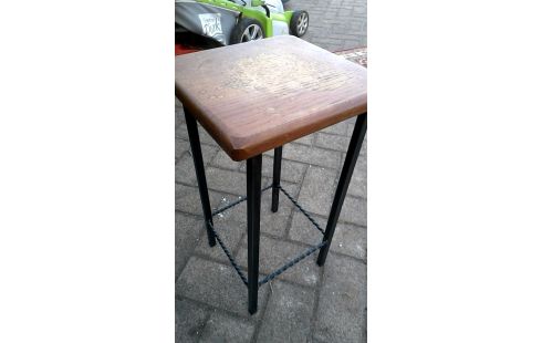 TABOURET FER FORGE, , BOIS
