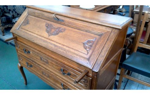 SECRETAIRE CHENE BRETON 2 TIROIRS