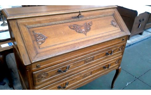 SECRETAIRE CHENE BRETON 2 TIROIRS