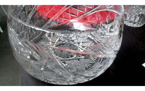 SCHÜSSEL BOHEMISCH FACETTIERT KRISTALL