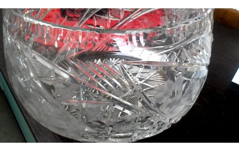 SCHÜSSEL BOHEMISCH FACETTIERT KRISTALL