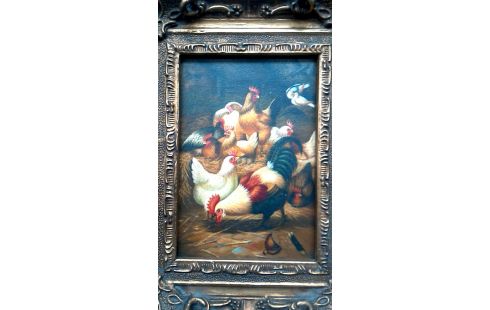PEINTURE, , PANNEAU, , CADRE DORE