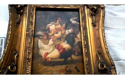 PEINTURE, , PANNEAU, , CADRE DORE
