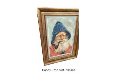 SCHILDERIJ VISSER GESIGNEERD E.NALDTS