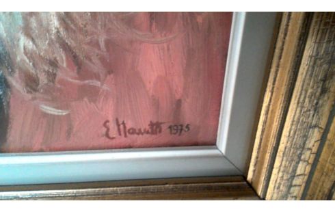 SCHILDERIJ VISSER GESIGNEERD E.NALDTS