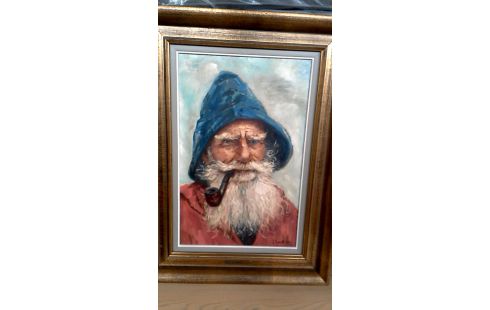 SCHILDERIJ VISSER GESIGNEERD E.NALDTS