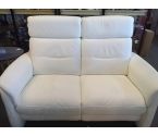 CANAPE CUIR BLANC 2P ELECTRIQUE