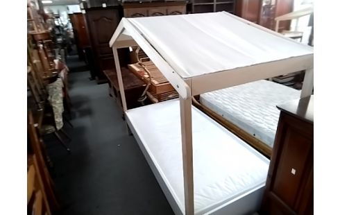 LIT ENFANT CABANE 90X190 +TIROIR (ABÎMÉ)