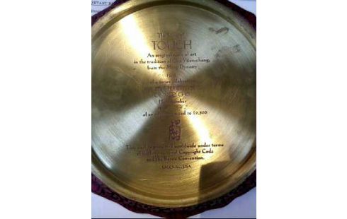 ZINNOBERTELLER "SENSE OF TOUCH" +ZERTIFIKAT