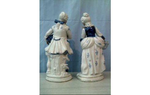 FIGUR PORZELL. MANN & FRAU BLAU/ WEIß >KIC>