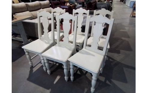 LOT DE 6 CHAISES BLANCHES
