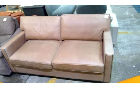 CANAPE CUIR BRUN 2 PLACES