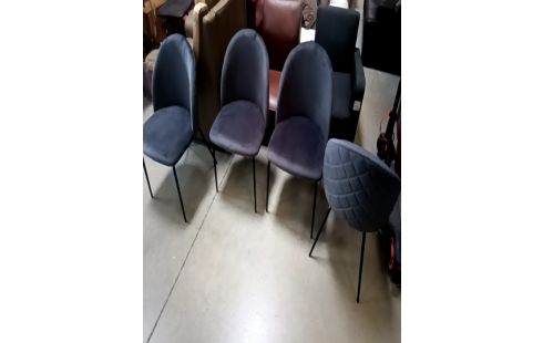 CHAISES VELOURS LOT DE 4 OVIBJ561916-AJ