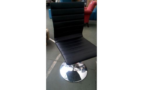 4 SILLAS CROMO NEGRO IMITACIÓN CUERO