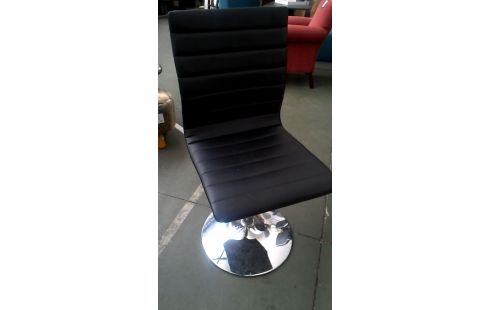 4 SILLAS CROMO NEGRO IMITACIÓN CUERO