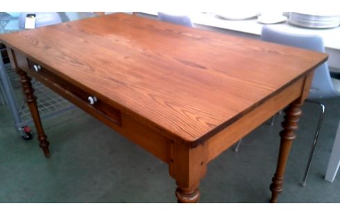 MESA DE COMEDOR PINO 1 CAJÓN ANTIGUO