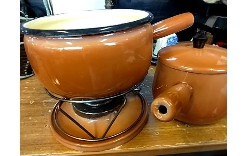 SERVICE Fondue marron metal