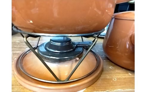 SERVICE Fondue marron metal