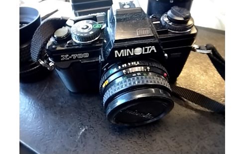 APPAREIL PHOTO MINOLTA  X700 + 2OBJECTIFS FLASH SACCOCHE