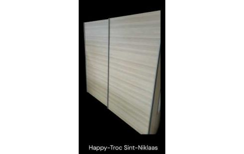 KLEIDERSCHRANK 1 2 TÜREN VERSCHIEBBAR AHORN LOOK