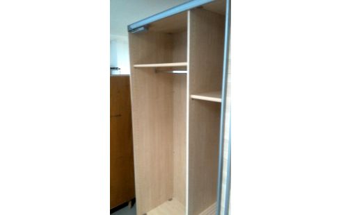 KLEIDERSCHRANK 1 2 TÜREN VERSCHIEBBAR AHORN LOOK