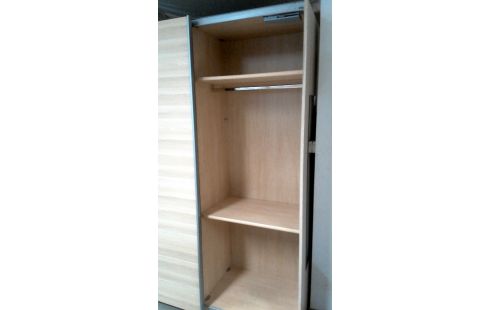 KLEIDERSCHRANK 1 2 TÜREN VERSCHIEBBAR AHORN LOOK