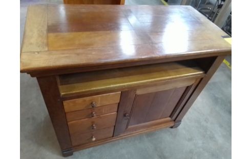 BAHUT BAS EN L'ÉTAT 4 TIROIRS 1 PORTE