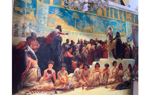 SCHILDERIJ op doek Kopie van " the Babylonian Marriage Market " 1875 edwin Long