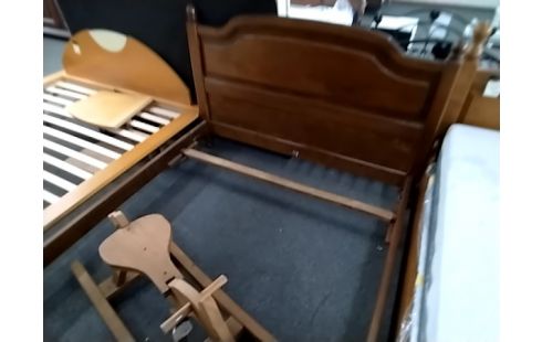 LIT 140X190 BOIS RUSTIQUE SANS SOMMIER