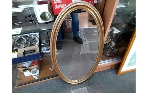 MIROIR DORE OVALE