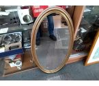 MIROIR DORE OVALE
